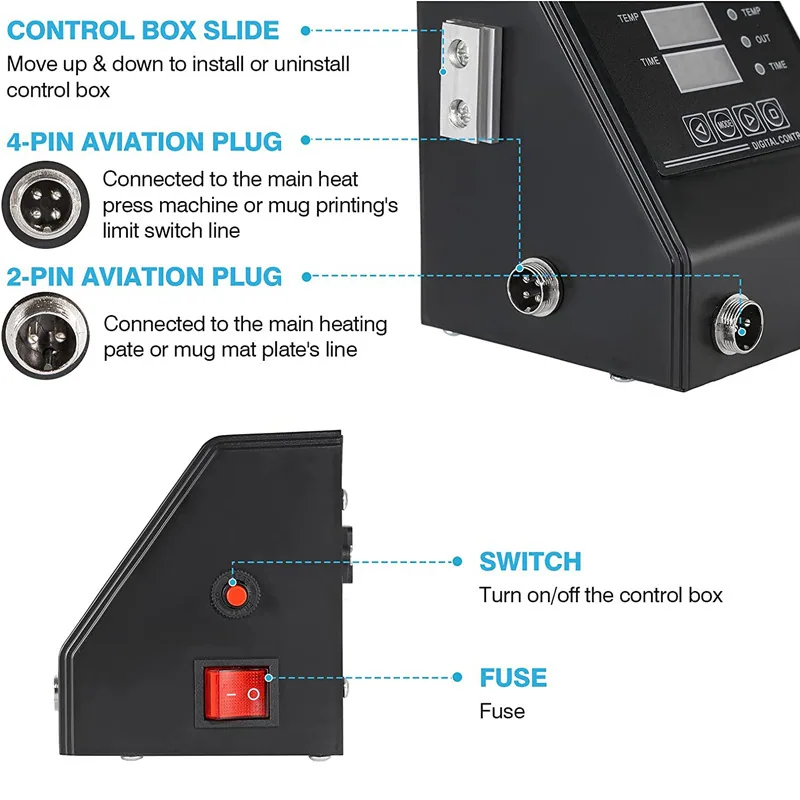 Thermal hot stamping machine temperature control box baking cup machine combination machine temperature control box thermostat g - Cooling System