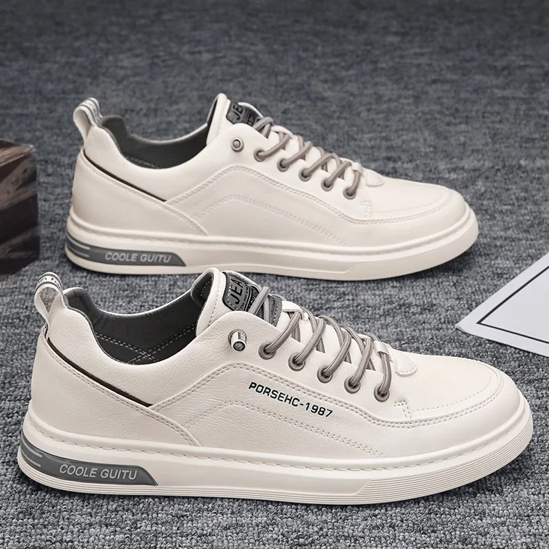 Men's shoes spring new breathable white shoes boys' student trend versatile cloth shoes athleisure board shoes trendy shoes 3