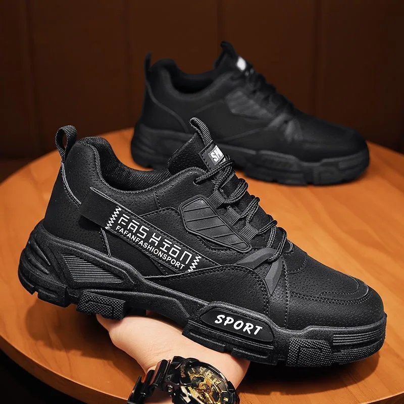 Zapatos de hombre de protección laboral, nuevos zapatos de trabajo transpirables de otoño, versión coreana versátil para hombre, plataforma, deportivos para obra de construcción 2