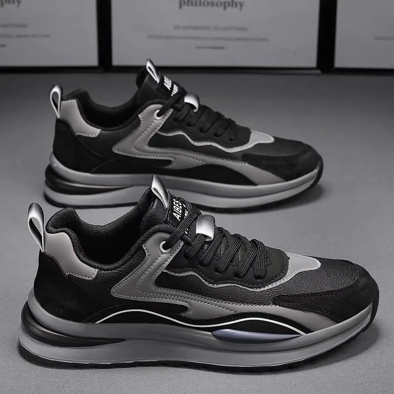 Forrest Gump shoes, men's shoes, summer breathable leather shoes, men's sneakers, Korean version, versatile platform, casual dad