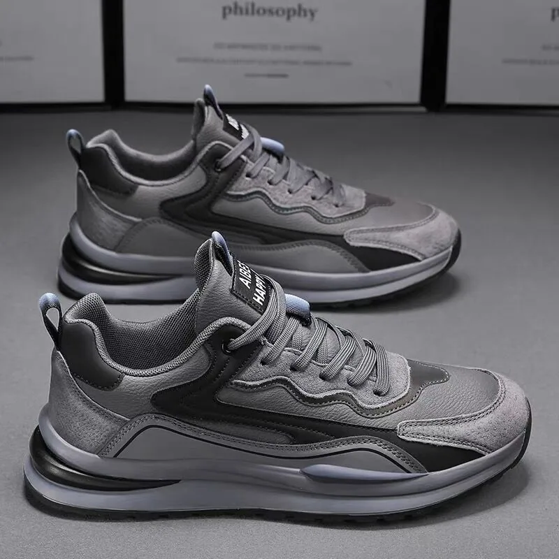 Forrest Gump shoes, men's shoes, summer breathable leather shoes, men's sneakers, Korean version, versatile platform, casual dad 2