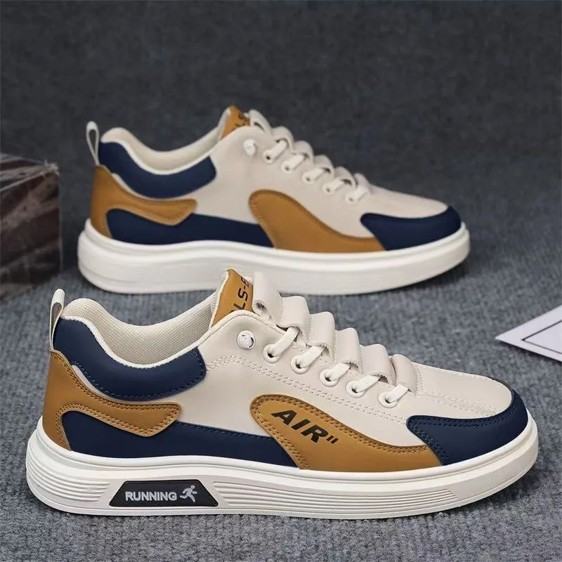 Autumn men's shoes 2024 new breathable white shoes men's trend versatile one-foot slip sports leisure board shoes trendy shoes
