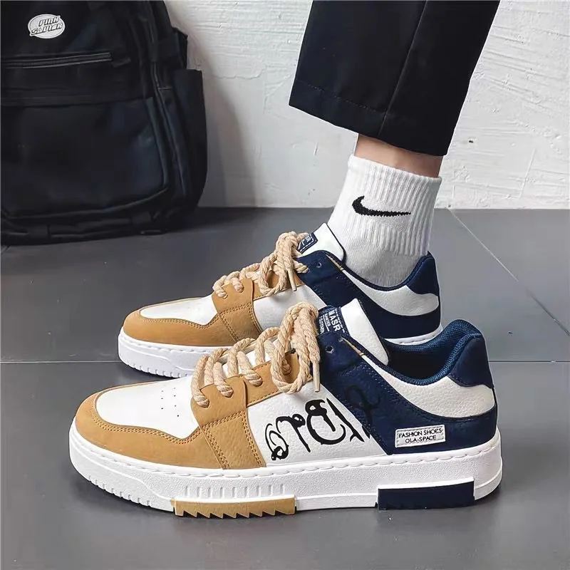 2024 New Summer Men's Canvas Shoes Korean Trendy Board Shoes Versatile Student Shoes Men's ins casual trendy shoes 2