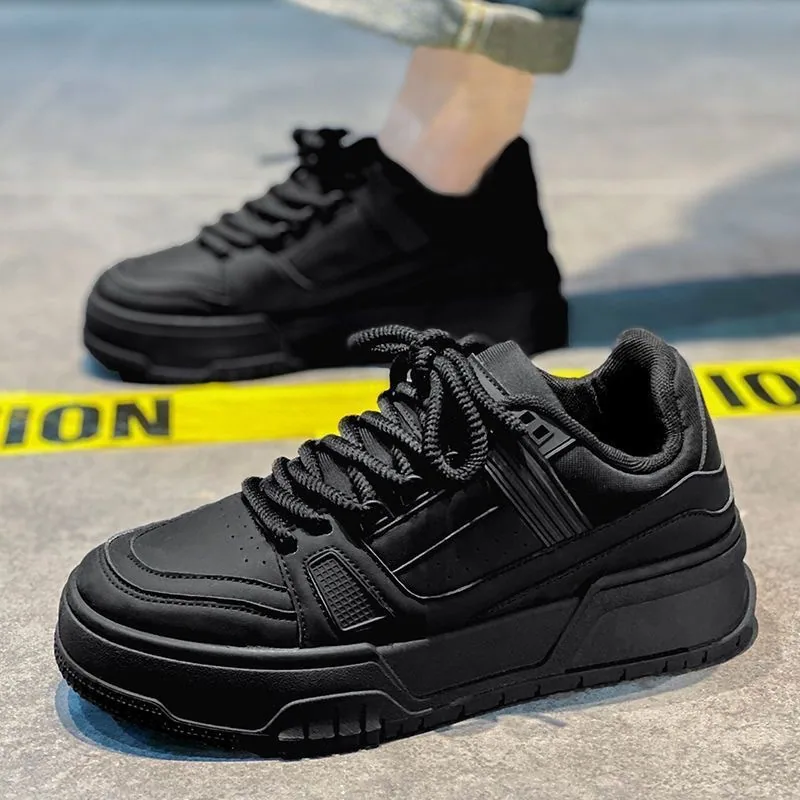 Men's shoes autumn new breathable white shoes niche design versatile youth sneakers thick-soled casual board shoes for men