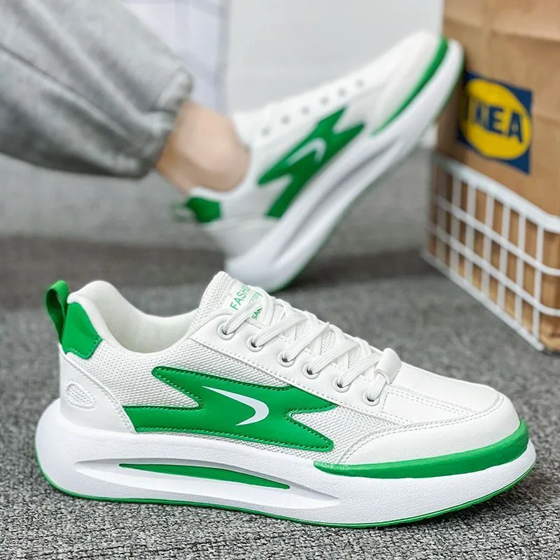 Summer men's shoes, new breathable mesh shoes, canvas shoes, boys' Korean version of versatile white shoes, thick-soled sneakers - Other Shoes 2