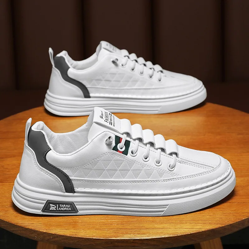 Spring men's shoes, new breathable shoes, male student trend, versatile white shoes, men's athleisure board shoes, trendy shoes 2