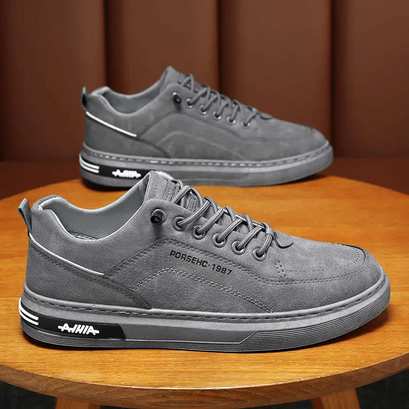 Spring men's shoes, new breathable construction work shoes, men's trend, versatile, anti-slip, sports casual shoes, board shoes 3