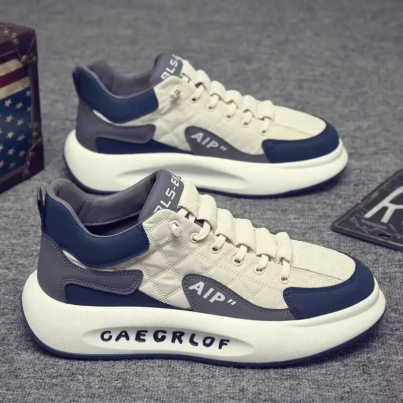 Men's shoes summer new breathable canvas shoes men's student Korean version versatile white shoes platform sneakers trendy shoes