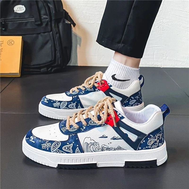 Men's shoes, summer new breathable canvas shoes, male students, Korean version trend, versatile white shoes, thick-soled sports 2