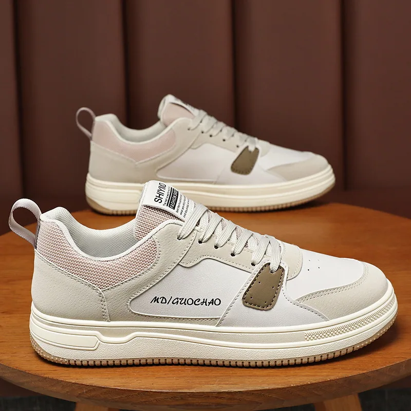 Spring men's shoes, new breathable canvas shoes, men's Korean version, versatile white shoes, platform sneakers, casual shoes, b 2