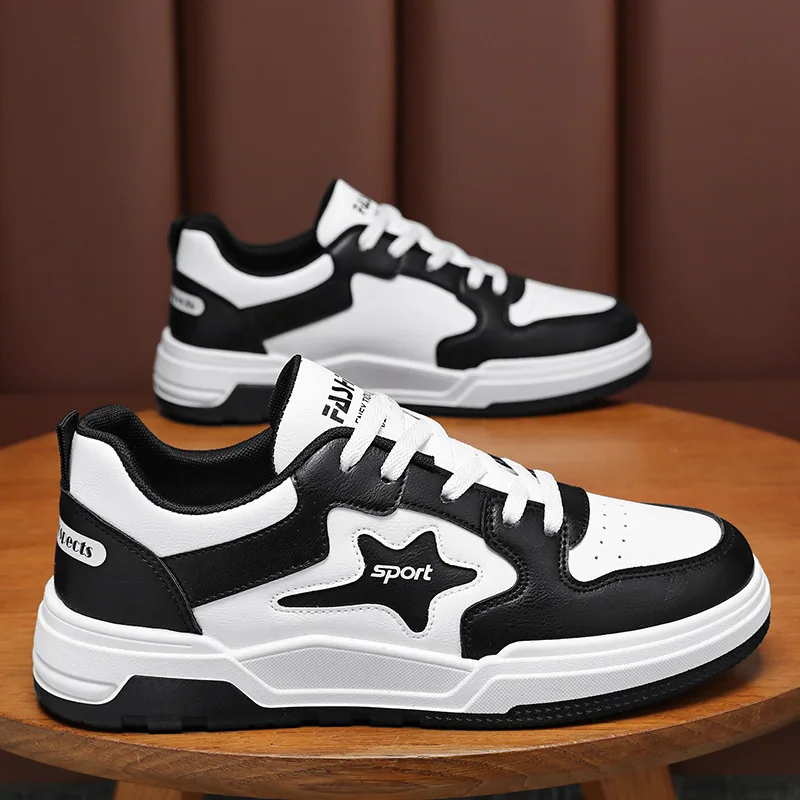 Men's shoes 2024 autumn new breathable white shoes men's trend versatile platform sneakers casual board shoes trendy shoes 2