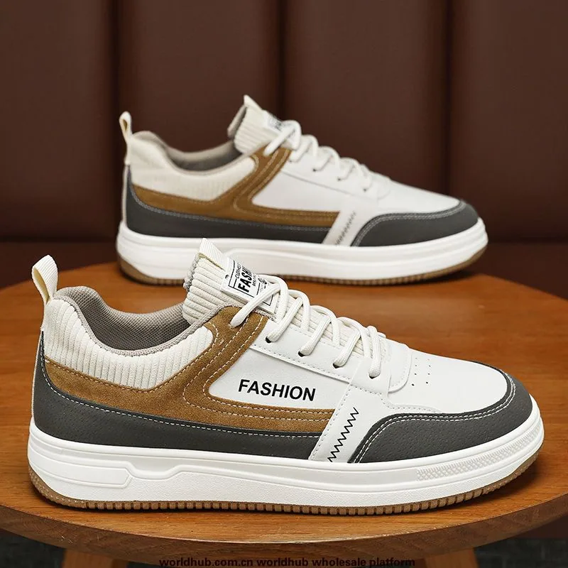 2024 spring men's shoes, new breathable white shoes, men's Korean version trend, versatile athleisure board shoes, trendy sho