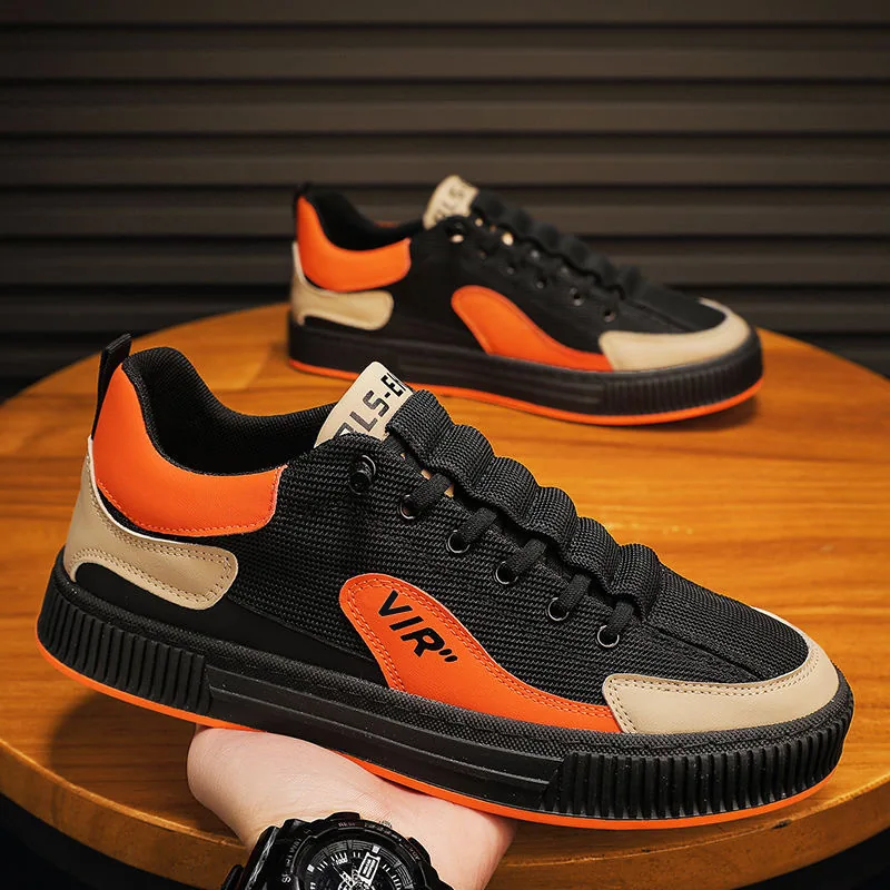 Spring men's shoes, new breathable canvas shoes, men's Korean version trend, versatile sports casual shoes, board shoes, daddy t 2