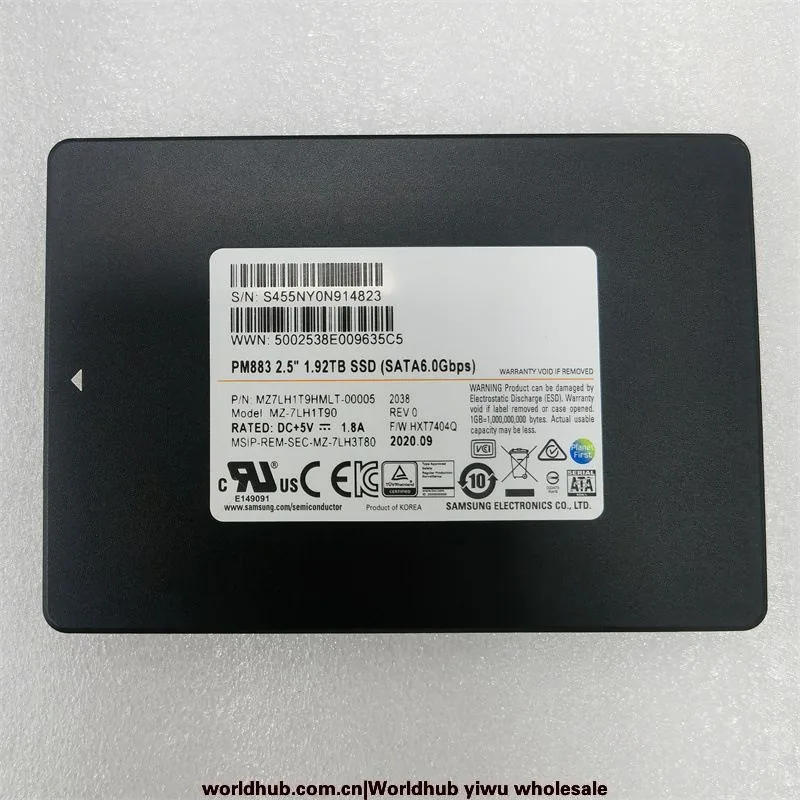 Compatible with Samsung PM883 480G 960G 1.92T SATA3 HDD SSD Enterprise SSD - Hard Drives
