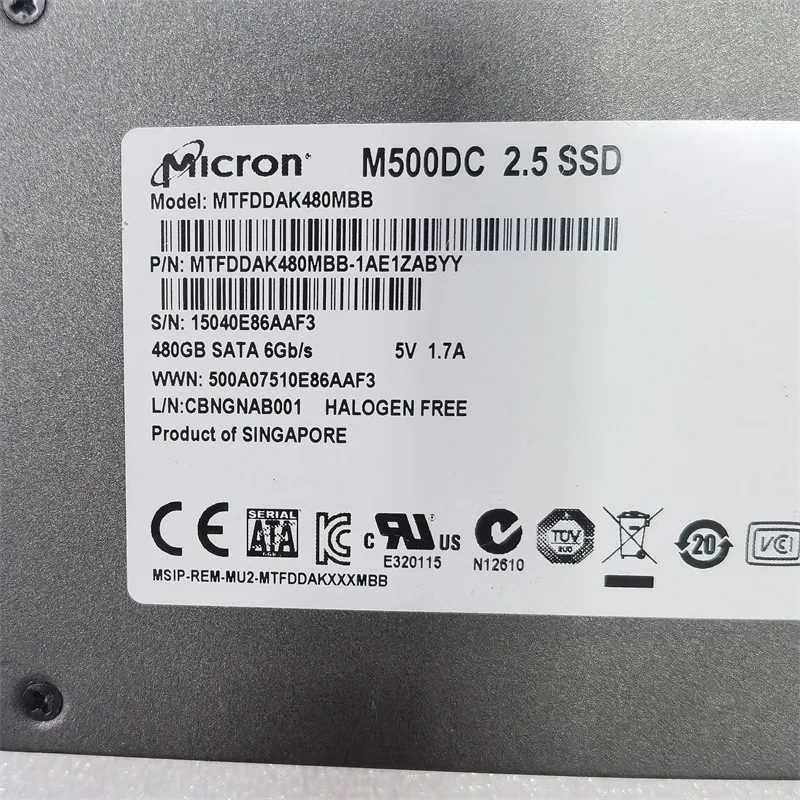 Micron M500DC 480G MLC Server Solid State Notebook 2.5 Inch HDD SSD 7
