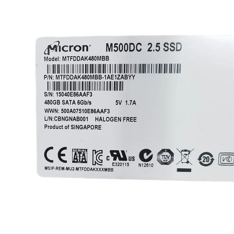 Micron M500DC 480G MLC Server Solid State Notebook 2.5 Inch HDD SSD