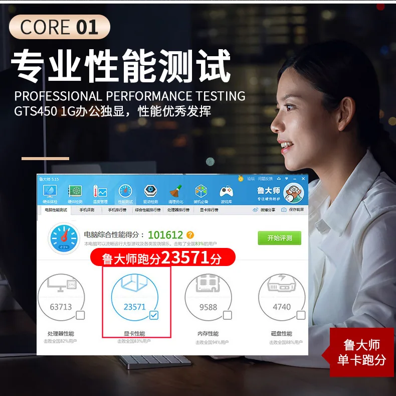 The new computer graphics card GTS450 1GB gaming office all-in-one is compatible with DDR5 128BIT PCI-E 13