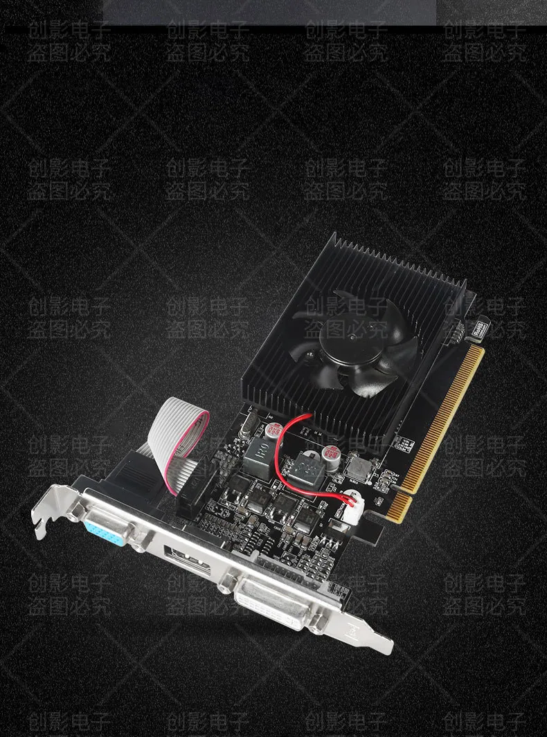 Wholesale new GT210 1G dual screen HD small chassis independent graphics card half height knife card PCI-E bright machine graphi 11