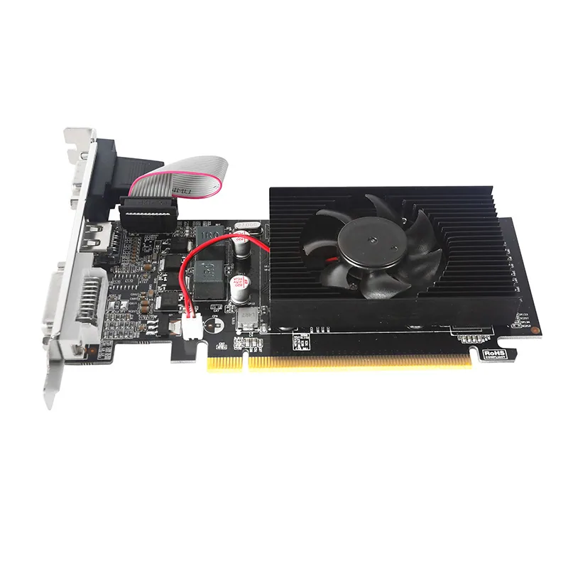 Wholesale new GT210 1G dual screen HD small chassis independent graphics card half height knife card PCI-E bright machine graphi 3