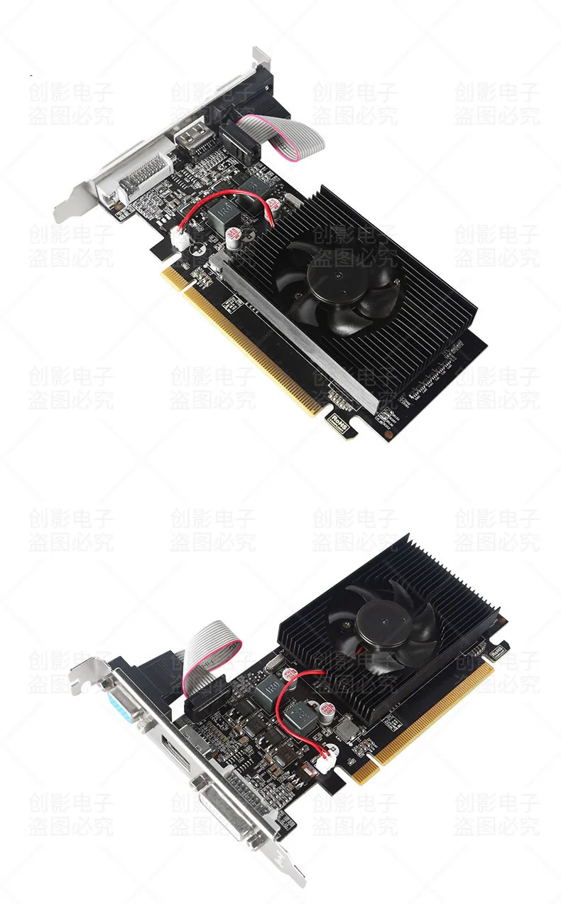Wholesale new GT210 1G dual screen HD small chassis independent graphics card half height knife card PCI-E bright machine graphi 15