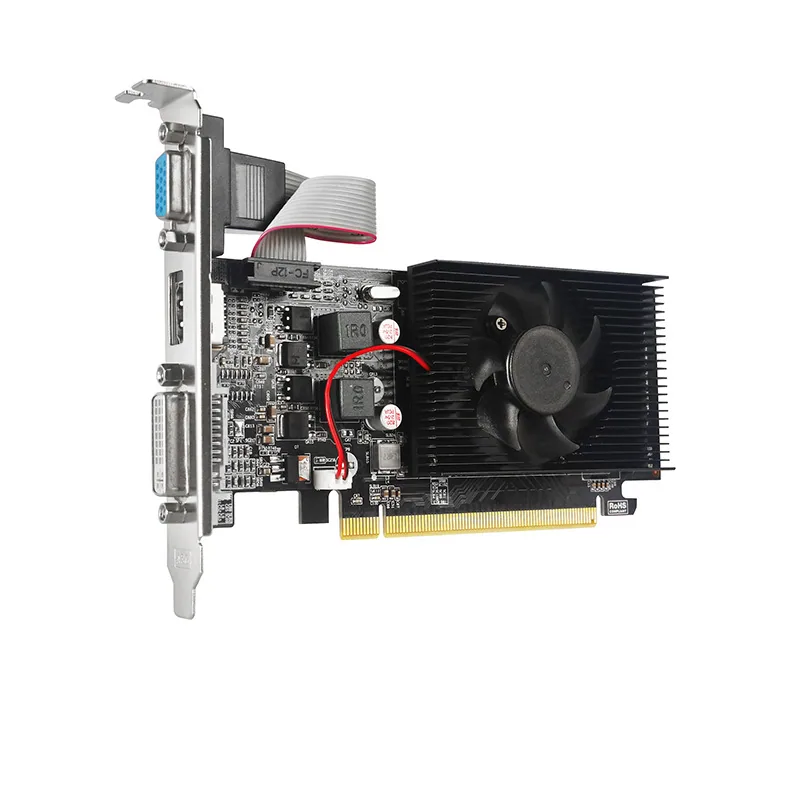 Wholesale new GT210 1G dual screen HD small chassis independent graphics card half height knife card PCI-E bright machine graphi