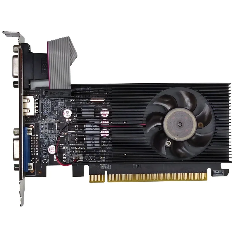 عمده فروشی جدید کارت گرافیک گسسته گیمینگ شاسی بلند GT730 DDR5 کارت گرافیک کوچک 2G کارت چاقوی نیمه قد سوپر GT630 6