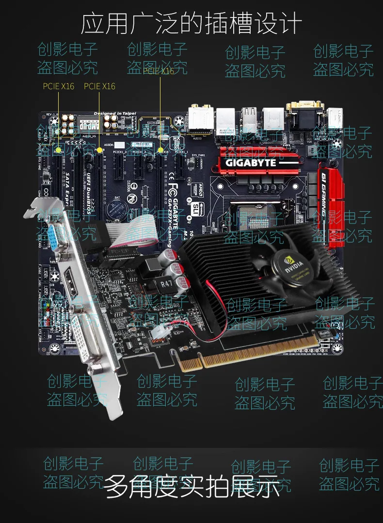 New GT220 1G Graphics Card DDR3 128bit Office Gaming Half Knife Card Discrete Graphics Card Small Chassis 220 19