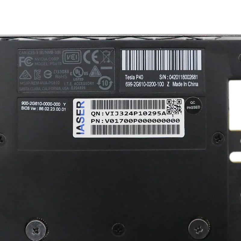 NVIDIA Tesla P40 24G NVIDIA Graphics GPU-Accelerated Deep Learning Graphics High Performance Computing 10