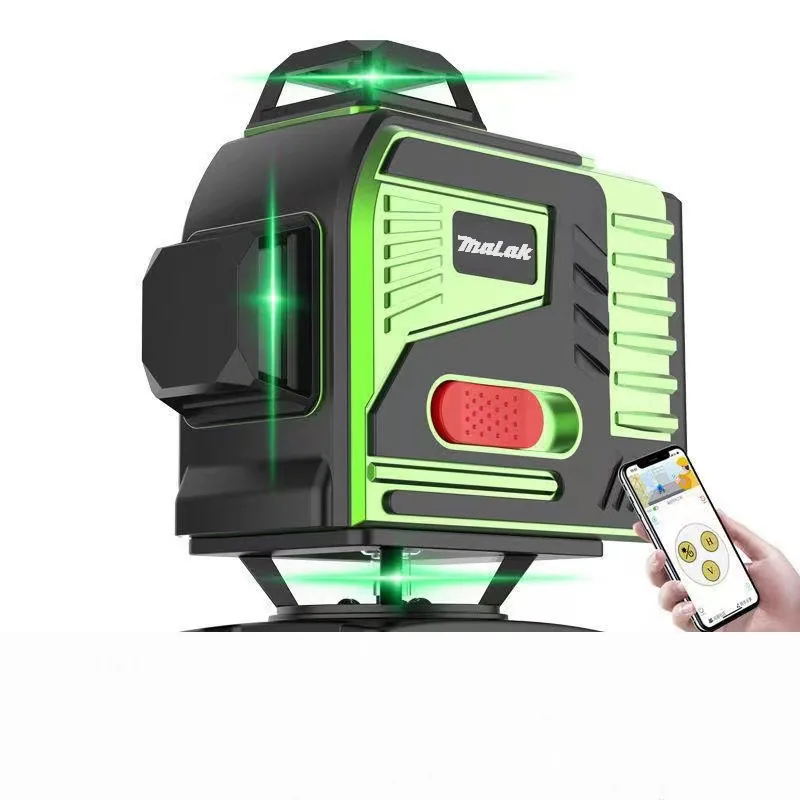 3D infrared laser level 12/16 line green light automatic line sticker wall adhesion