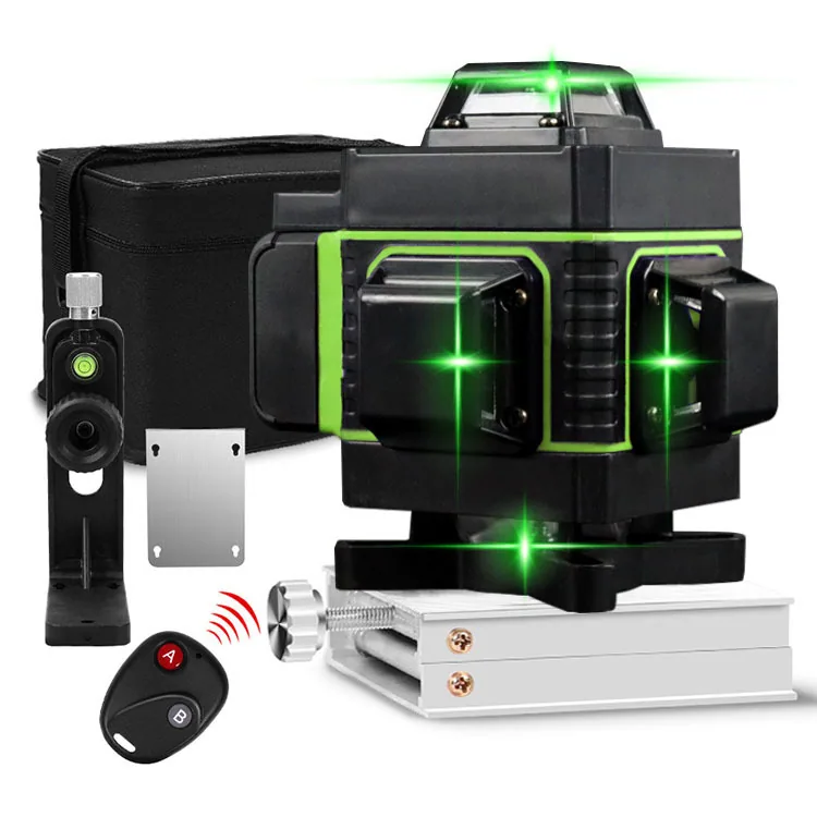 Green light level, high precision indoor and outdoor automatic wiring, 12 lines, 16 lines for tiling, wall sticker, laser level