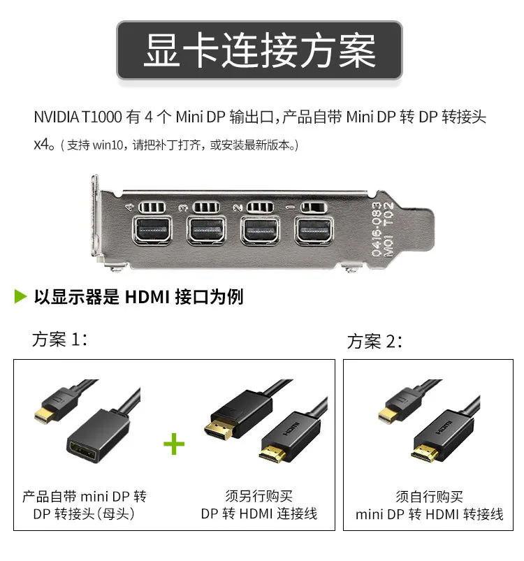 NVIDIA T1000 4G/8G GDDR6 Multi-Screen/Flat Graphics Design Rendering Professional Graphics Card 9