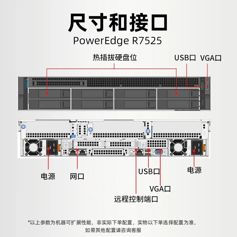 For DELL PowerEdge R7525 High Frequency Trading Computer Rack Server Host 3