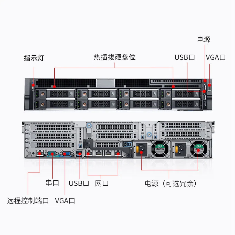 Suitable for DELL R740 2U Rackmount Server Virtualization Host GPU Graphics Card Deep Learning 6