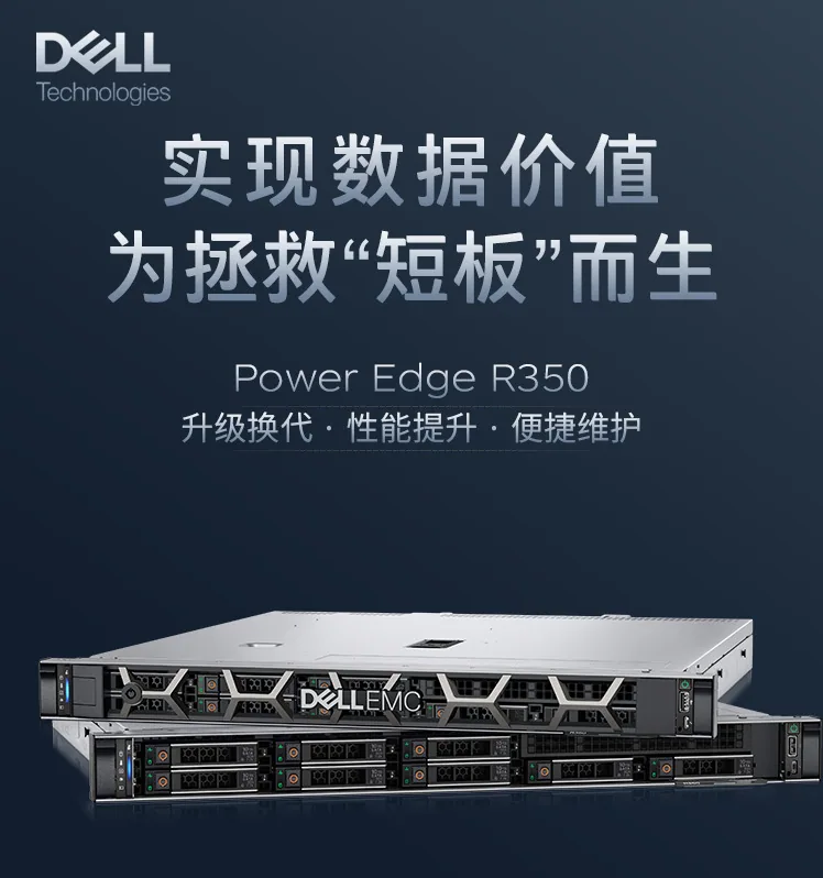 For Dell DELL PowerEdge R350 1U Rackmount Server ERP File Sharing Host 7