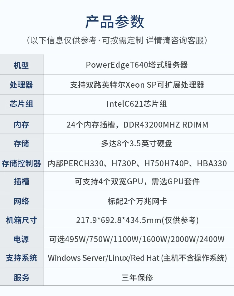 برای میزبان Dell T640 Tower Server ایستگاه کاری Compute Graphics Enterprise File Storage Data File Host 9