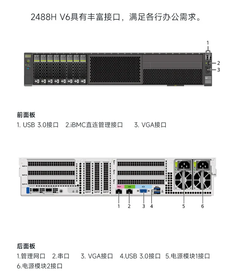 xFusion 2488HV6 GPU Server Host 25 Disks 2U Rackmount is suitable for domestic models 10