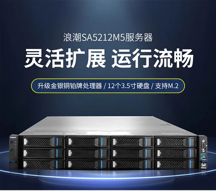 Inspur SA5212M5 2U dual-socket rack server with Xeon Gold processor 7