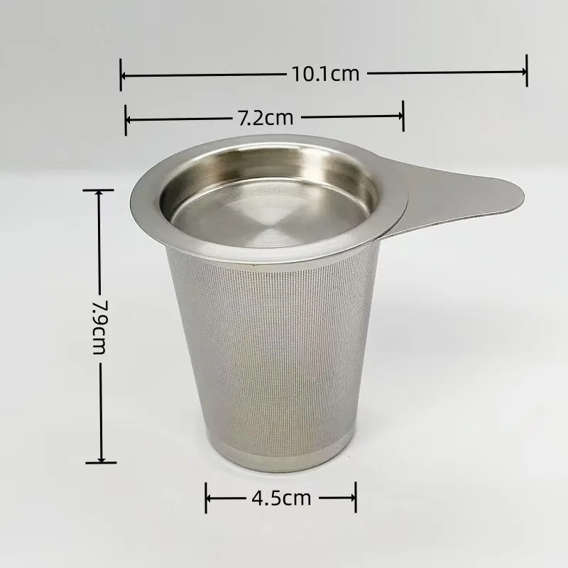 Manufacturer wholesale 304 stainless steel tea leak filter tea filter fair cup leaky tea separator binaural cone matching 2