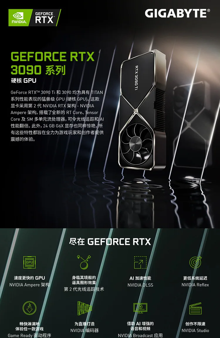 For GIGABYTE Magic Eagle GIGABYTE GeForce RTX4090 3090 Ti GAMING OC 24G 7