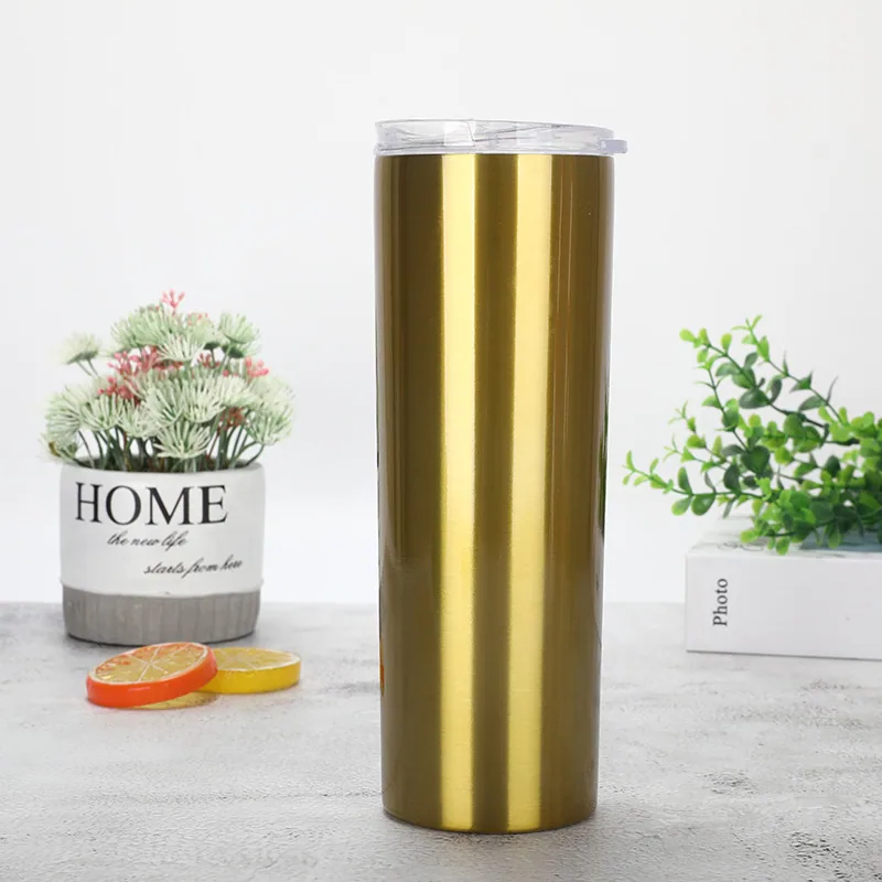 20oz stainless steel insulated and cold insulated straight cup coffee cup straw cup car water cup 6