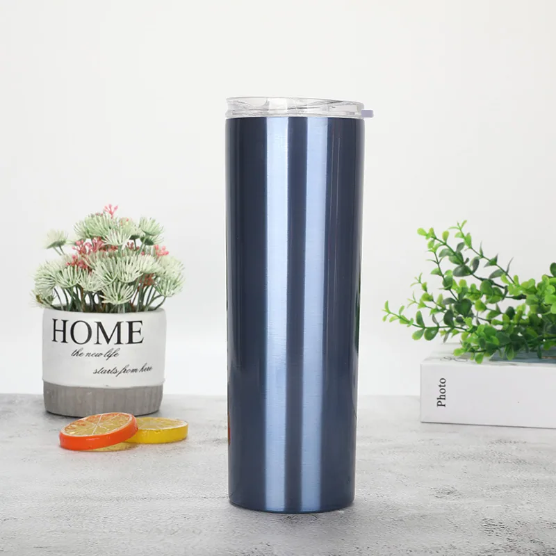 20oz stainless steel insulated and cold insulated straight cup coffee cup straw cup car water cup 12