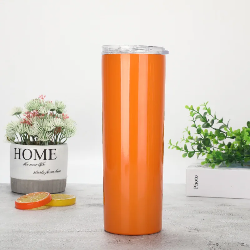 20oz stainless steel insulated and cold insulated straight cup coffee cup straw cup car water cup 2
