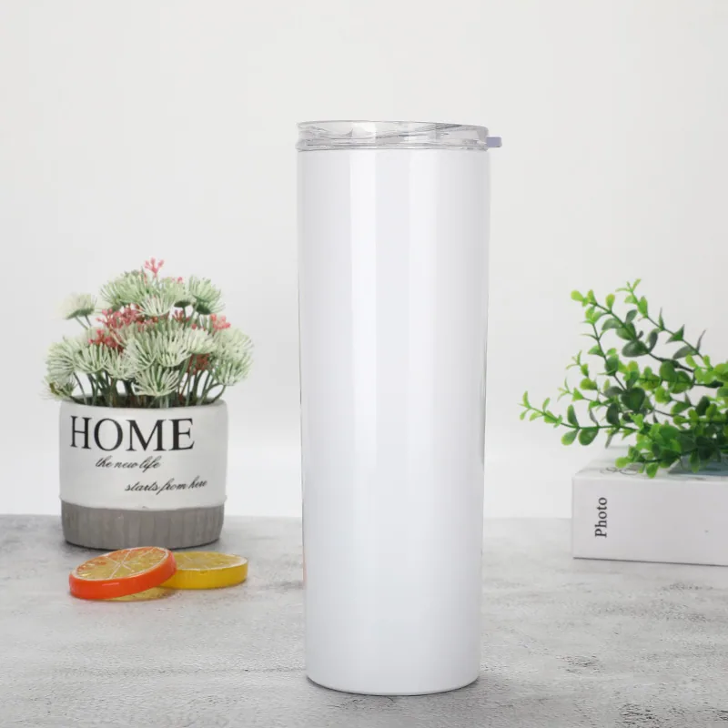 20oz stainless steel insulated and cold insulated straight cup coffee cup straw cup car water cup