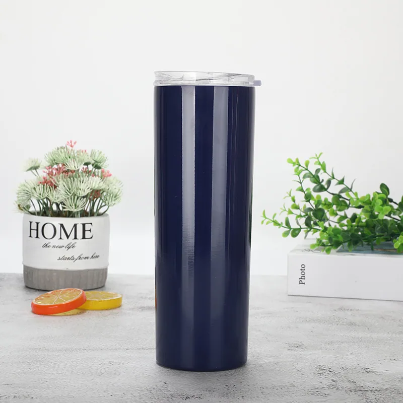 20oz stainless steel insulated and cold insulated straight cup coffee cup straw cup car water cup 16