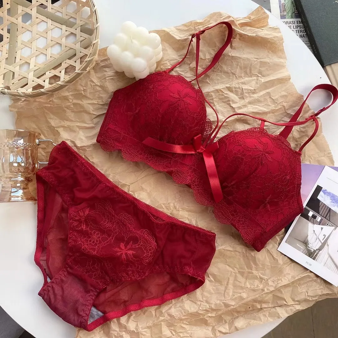 Underwear sexy small breasts gathering underwear women's adjustable auxiliary breast tucking lame auxiliary breast bra set 8