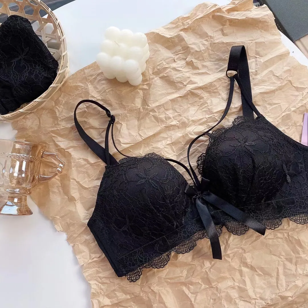 Underwear sexy small breasts gathering underwear women's adjustable auxiliary breast tucking lame auxiliary breast bra set 3