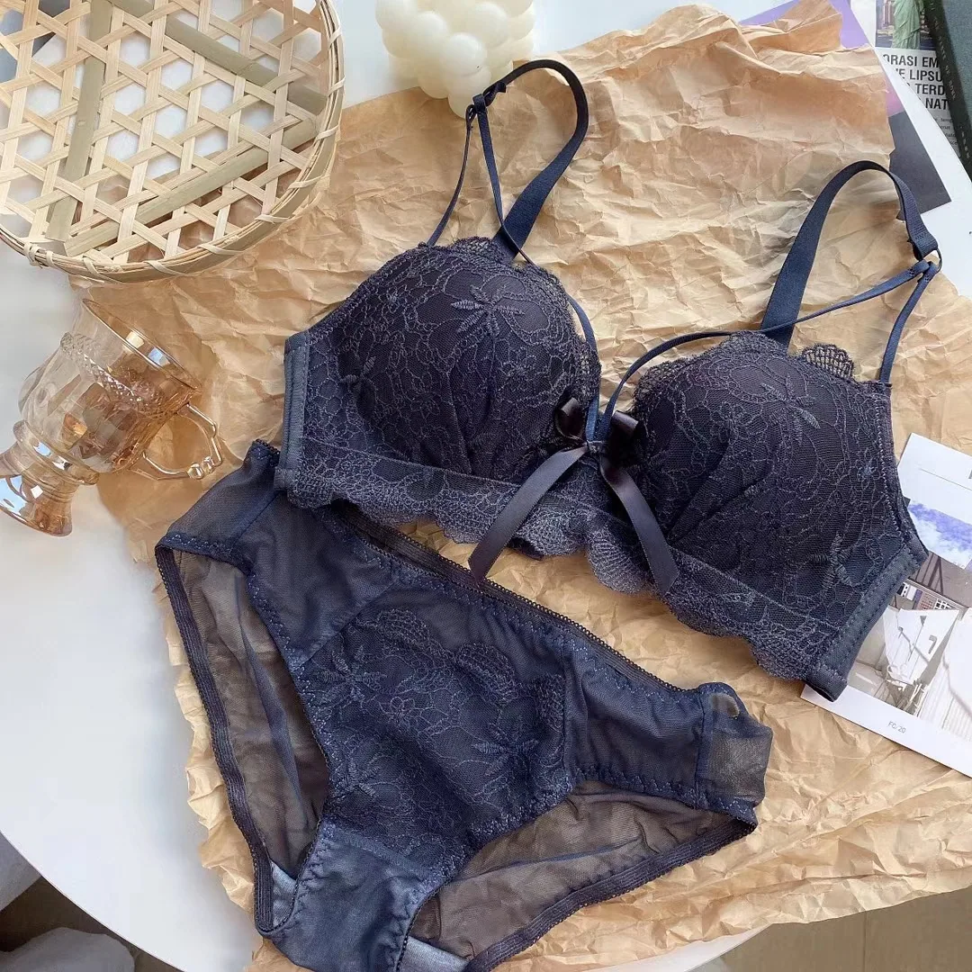 Underwear sexy small breasts gathering underwear women's adjustable auxiliary breast tucking lame auxiliary breast bra set 6