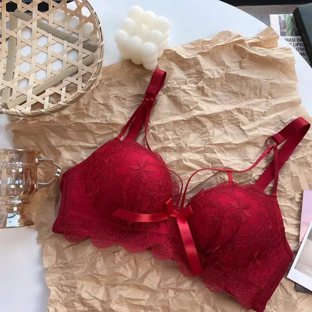 Underwear sexy small breasts gathering underwear women's adjustable auxiliary breast tucking lame auxiliary breast bra set 4
