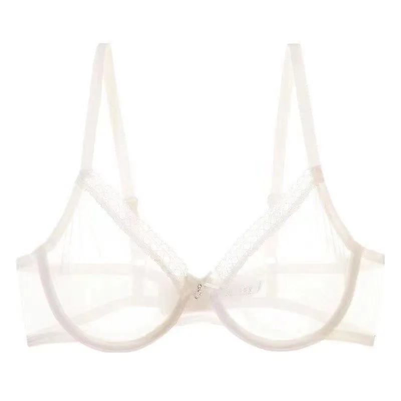 Sexy hollow ultra-thin lace bra women gather big-breasted underwear pure desire thin transparent hot bra set 2