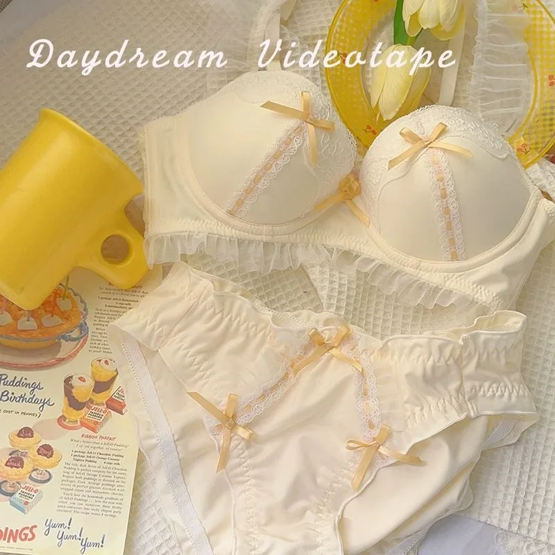 Japanese Lolita princess style sweet girl pure desire without underwire underwear small breasts gathered on the towen bra girl 4